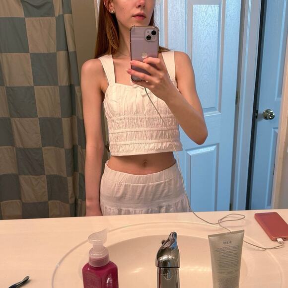 Aritzia Sunday Best Martine Poplin Top - White - Picture 4 of 8